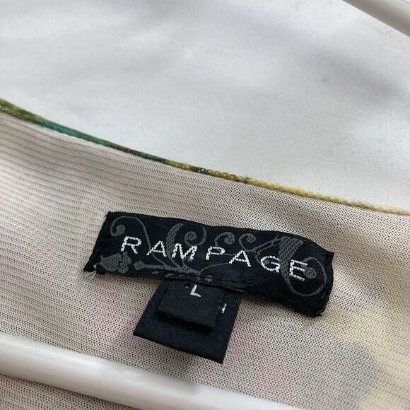 Rampage Women's Green Mesh Faux Wrap Dress Size L Y2K 90’s Colors Mall Vibes‎ - Picture 5 of 11